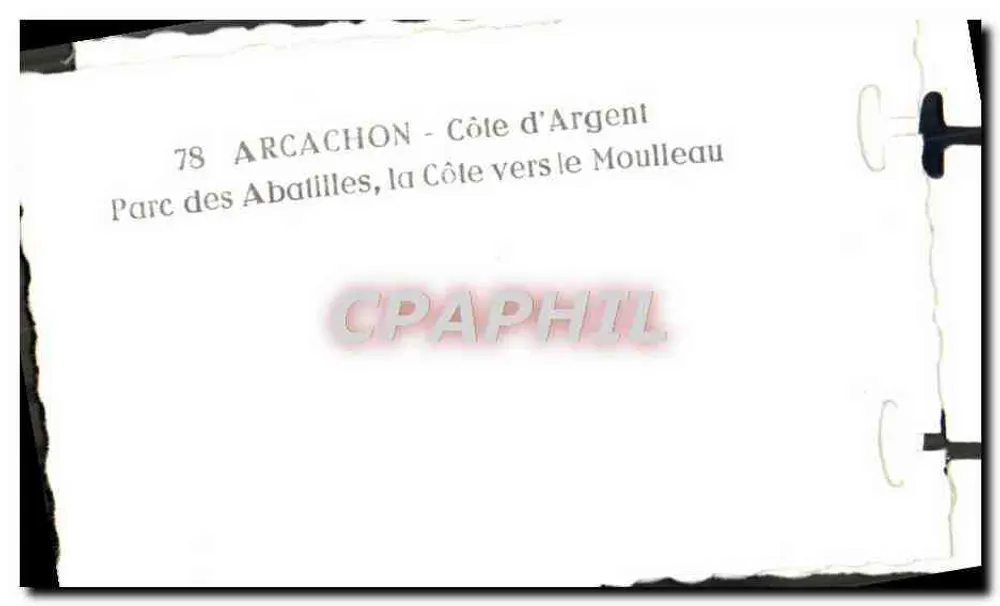 Arcachon - Costa de Prata - Parque dos Abatilles, a Costa em direção ao Moulleau - Verso
