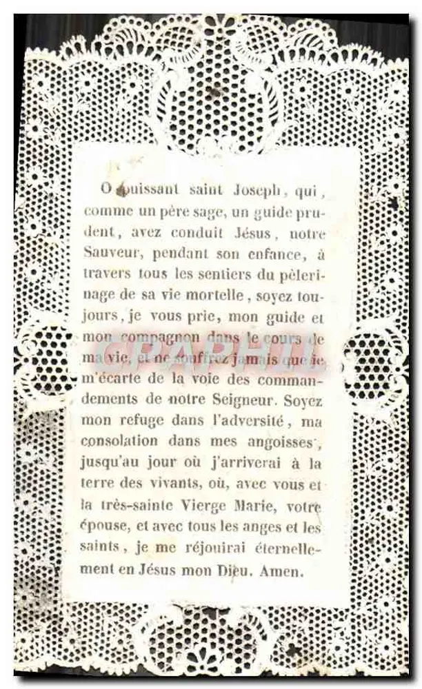 Sint Jozef — met Maria de Maagd — uitgever Ponaton libraire, serie-nummer bij S. Edenne - Achterkant