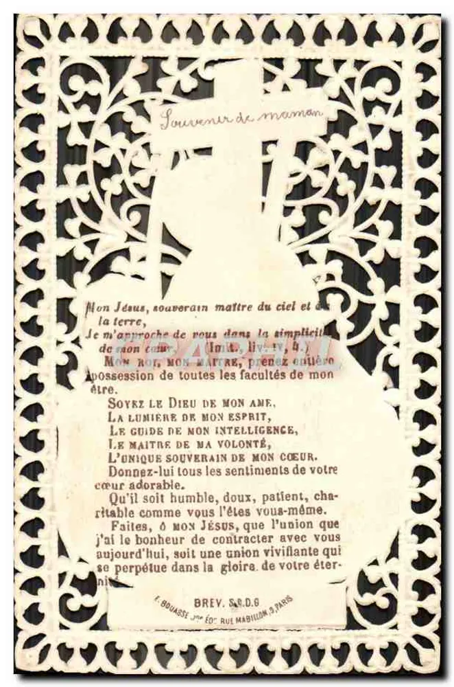 Santa Joana d'Arc — Vamos buscar na fonte divina — Brev. & Cie, Paris - Verso