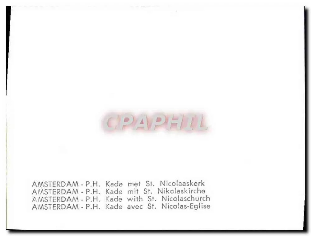 Amsterdam - Port z kościołem św. Nikodema — n° 12345 - Rewers