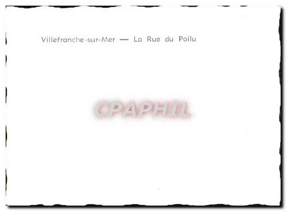 Villefranche-sur-Mer — La Rue du Poilu - Rückseite