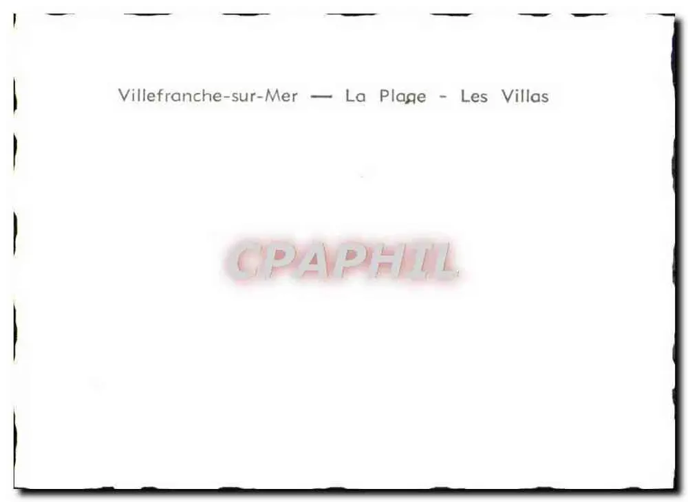 Villefranche-sur-Mer — A Praia - As Villas - Verso
