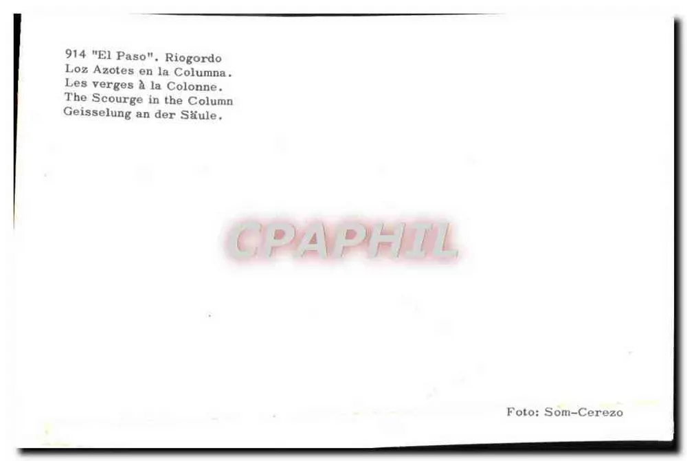As verges à coluna — cena de flagelação — n°914, foto Som-Cerezo - Verso