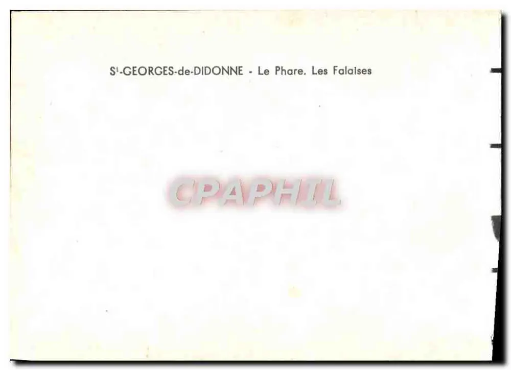 Saint-Georges-de-Diddonne — Phare sur les falaises — éditeur CPAPHIL - Verso