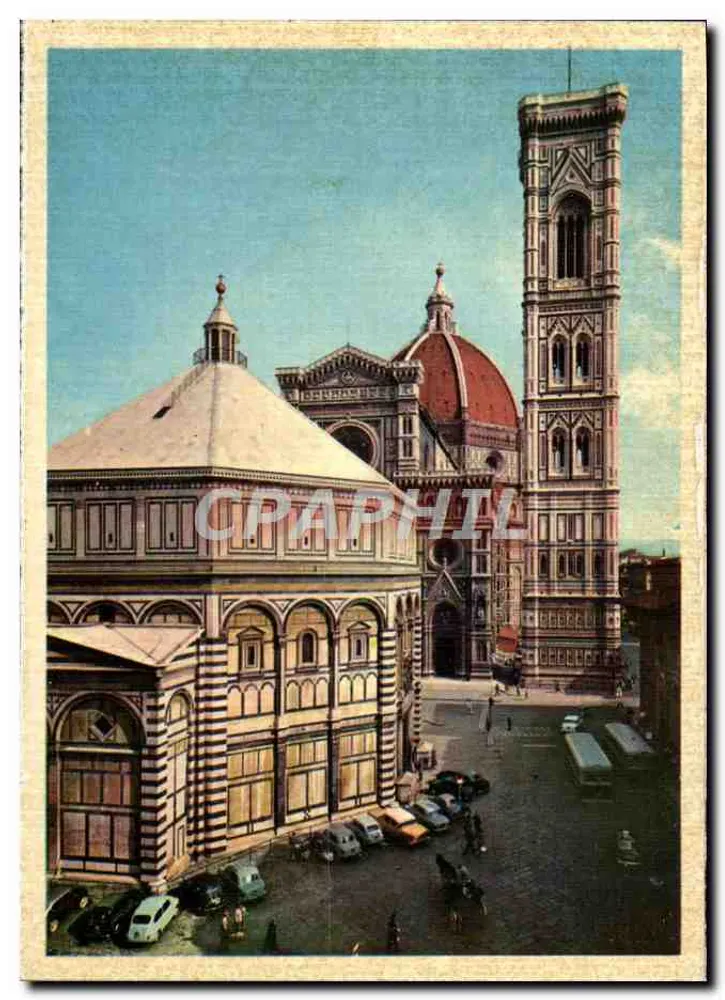 Florence - Catedral, Batistério e Torre de Giotto — número de série não visível - Frente
