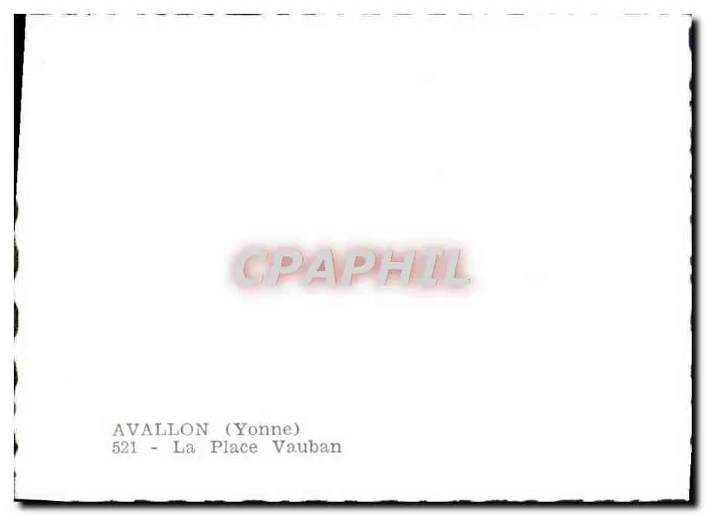Avallon (Yonne) — A Praça Vauban — 521 - Verso