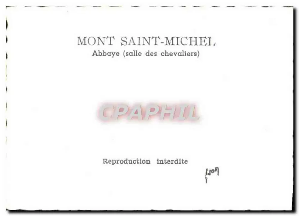 Monte Santo-Michel — Abadia (sala dos cavaleiros) - Verso