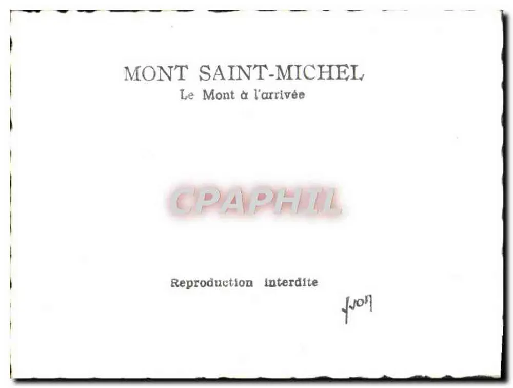 Monte Santo-Michel — O Monte ao Chegar - Verso