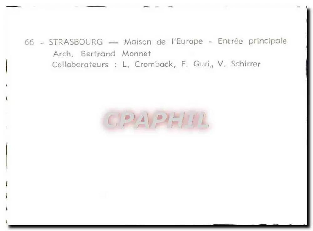 Strasbourg — Casa da Europa — Entrada principal — Arq. Bertrand Monnet - Verso