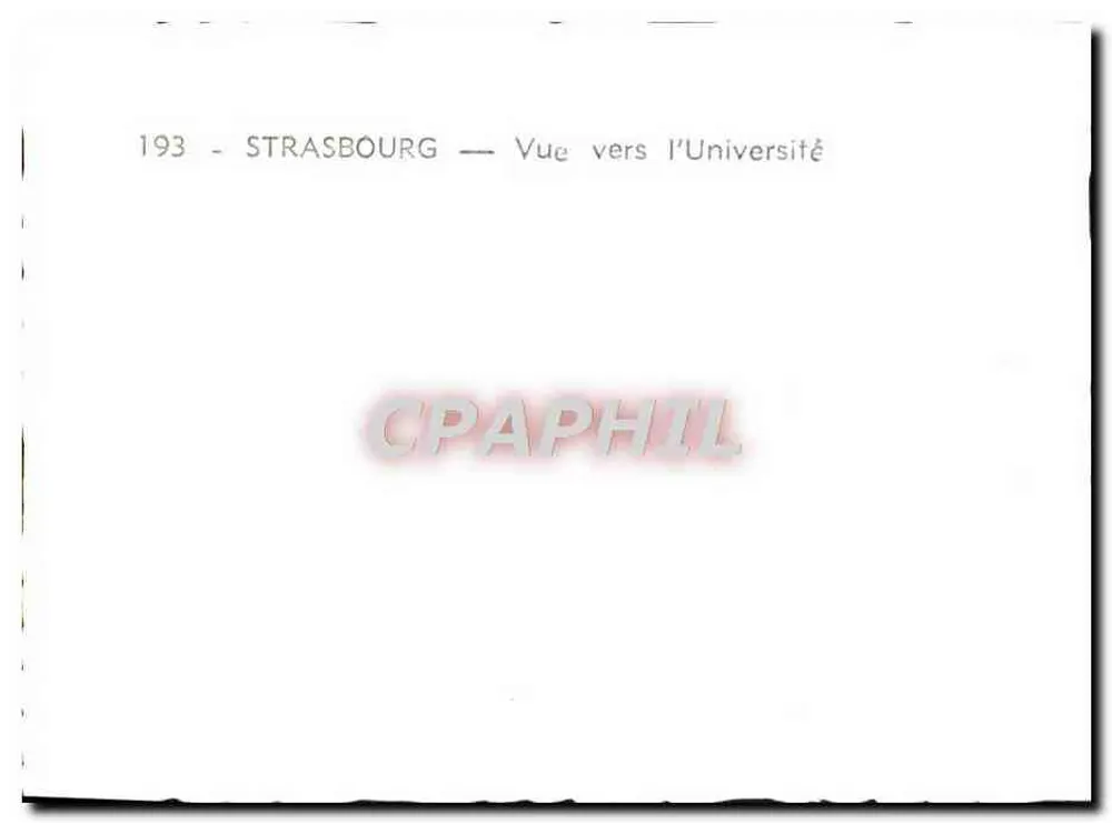 Strasbourg — Vista em direção à Universidade — n°193 - Verso