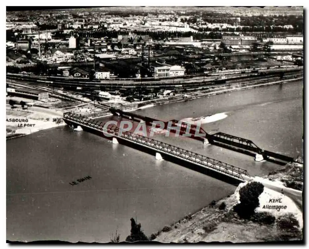 Straßburg — Luftbild — Die neuen Brücken des Rheins — (Cl. Carabin) — Nr. 669 - Vorderseite