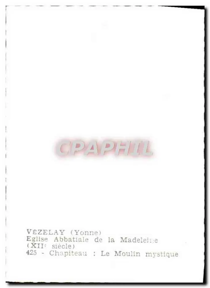 Vézelay (Yonne) — Kapitell der Abteikirche Sainte-Madeleine: Das mystische Mühle — n°425 - Rückseite