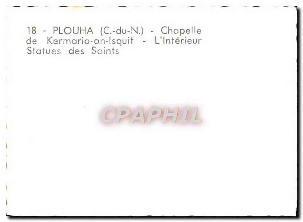 PLOUHA (C.-du-N.) - Kapelle Kermaria-an-Isquit - Statuen der Heiligen — n°18 - Rückseite