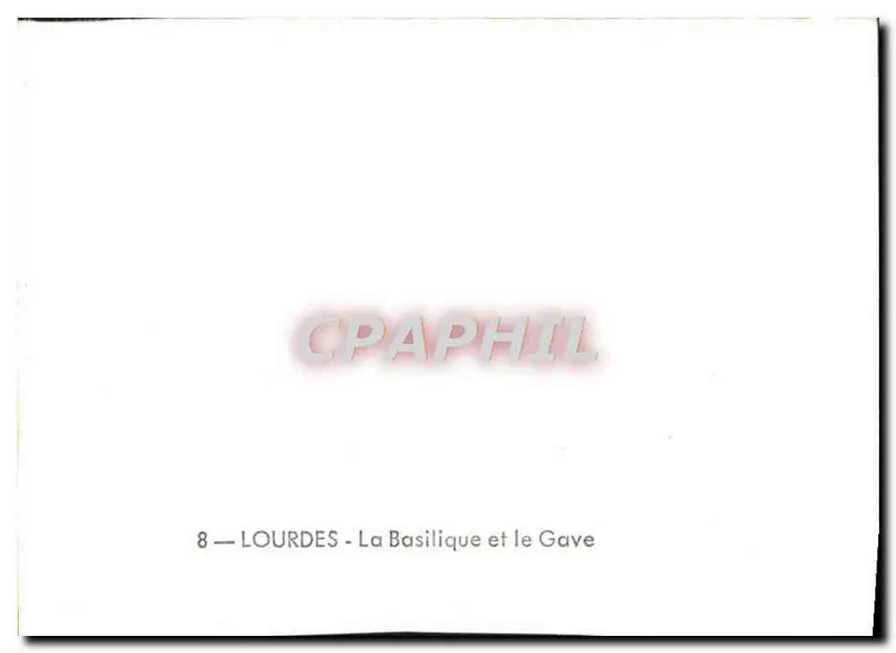 Lourdes — A Basílica e o Gave — - Verso