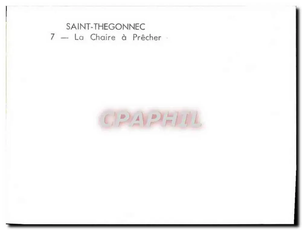 Saint-Thégonnec — A Chaise para Pregar - Verso