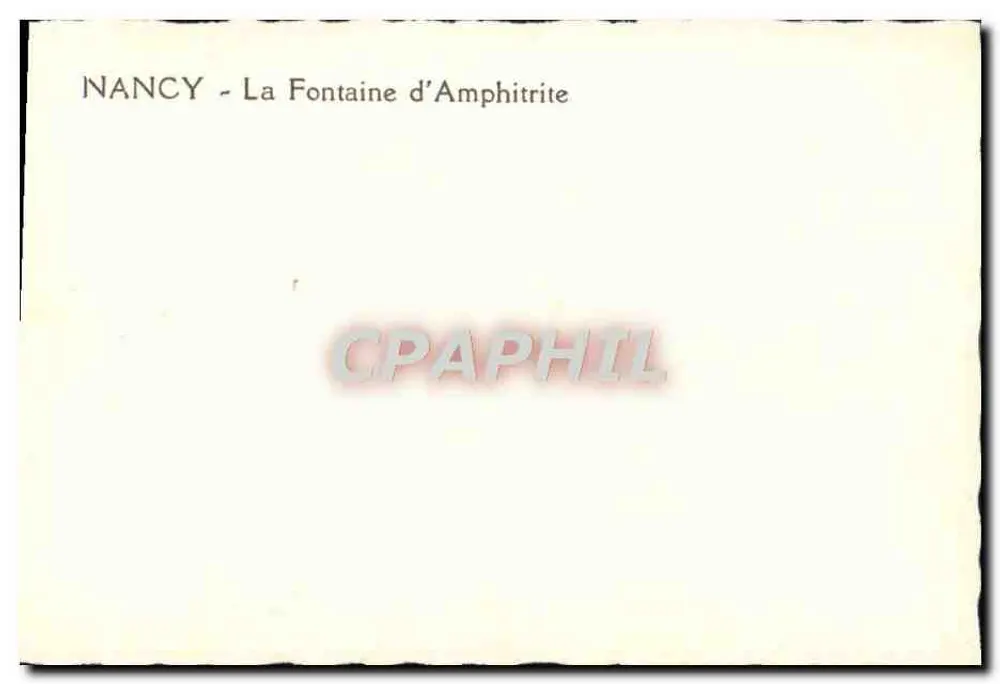 NANCY - A Fonte de Amphitrite - Verso