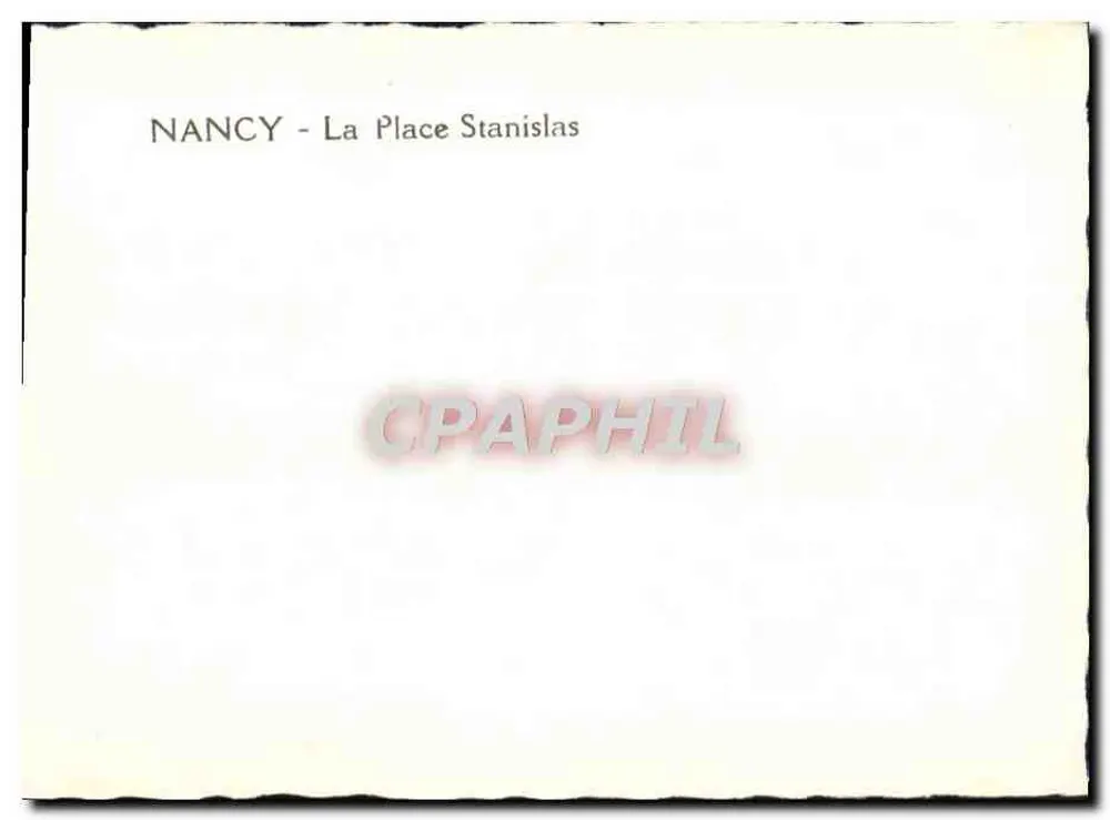 NANCY - A Place Stanislas - Verso