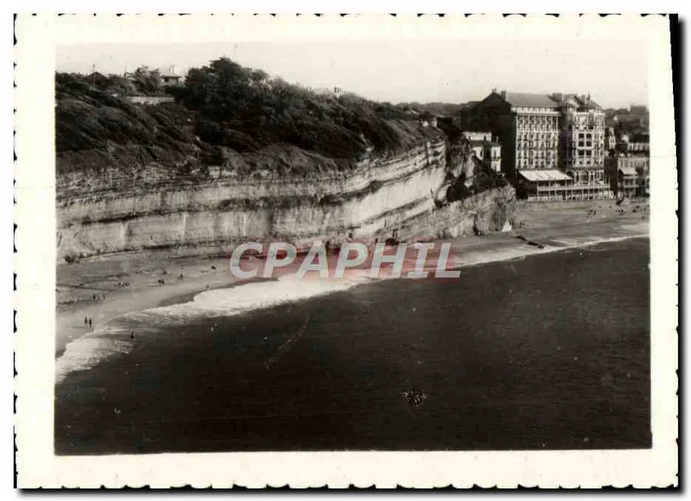 Praia e falésias em Biarritz — editor desconhecido, número de série não visível - Frente