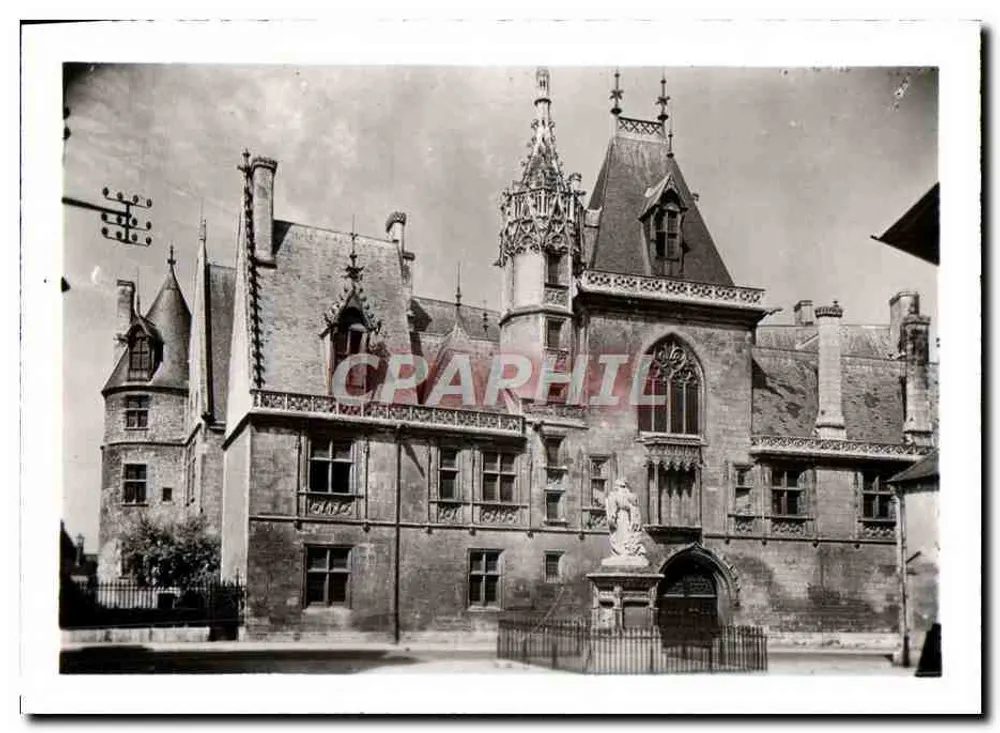 Bourges — Palácio Jacques Cœur (século XV) e estátua de Jacques Cœur — Edições de Luxo « Estel » n°7012 - Frente