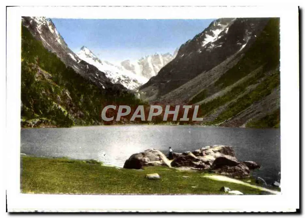 Cauterets — O Lago de Gaube (alt. 1800 m.) e o Vignemale (alt. 3298 m.) - Frente