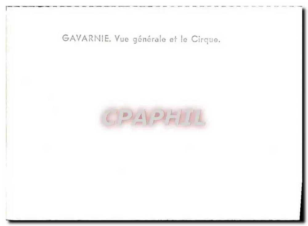 Gavarnie — Vista geral e o Cirque — Yan, n°7 - Verso