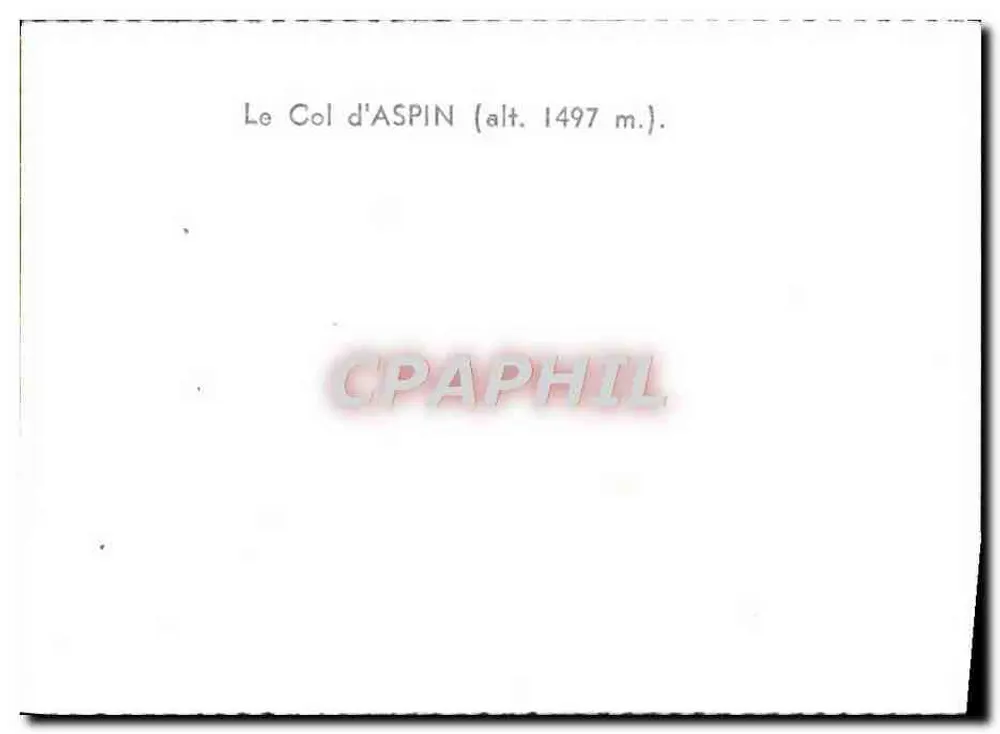O Col d'ASPIN (alt. 1497 m.) — vista panorâmica — editor não visível - Verso