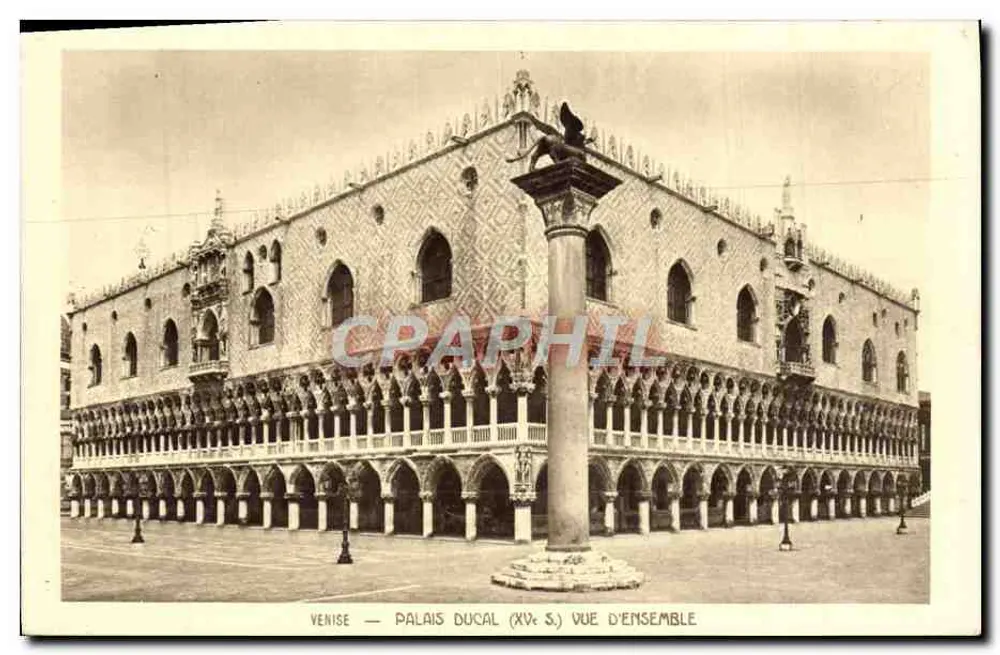 Veneza — Palácio Ducal (século XIV) Vista geral — Braun & Cie, Paris - Frente