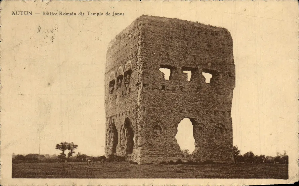 AUTUN — Edifício Romano chamado Templo de Janus — Impressora Brochier-Maçon - Frente