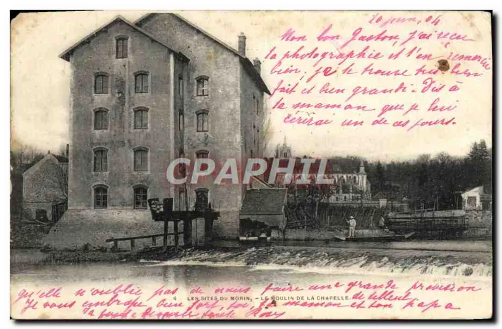 Les Sites du Morin — Le Moulin de La Chapelle — Éditeur : Phototypie A. Binge, 9, Rue Turenne, Paris - Vorderseite