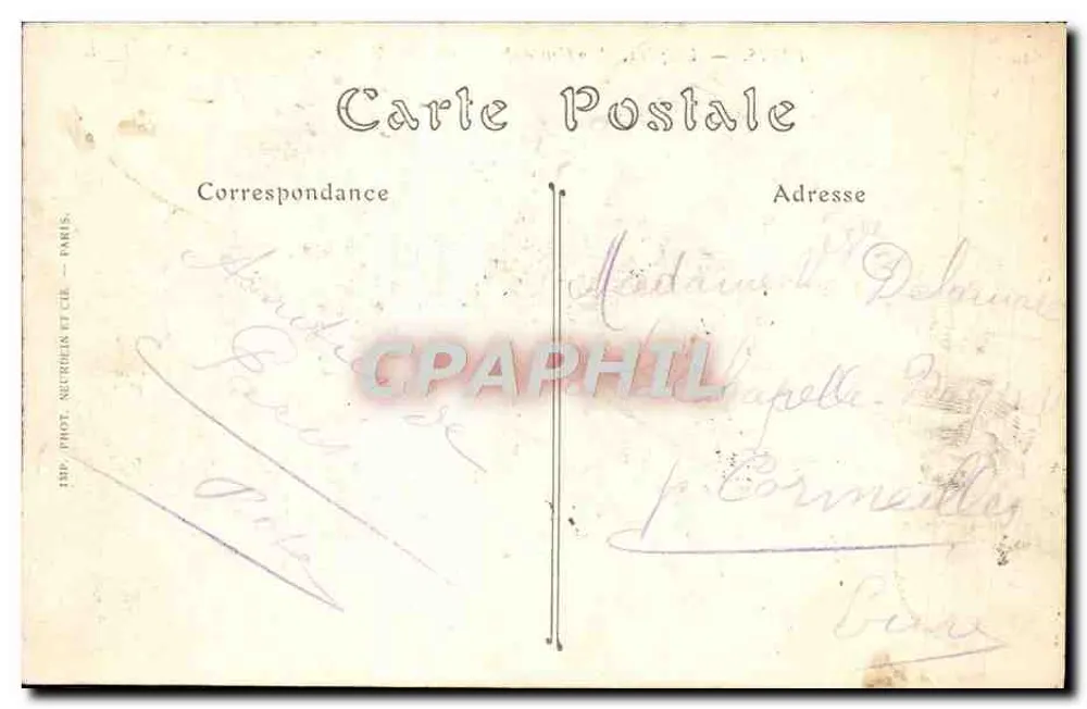 Paris — Das Opernhaus, Nationale Akademie der Musik — ND. Fotografie. - Rückseite