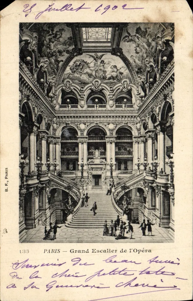 Paris — Grand Escalier de l'Opéra — B. F., PARIS, n° 133 - Vorderseite