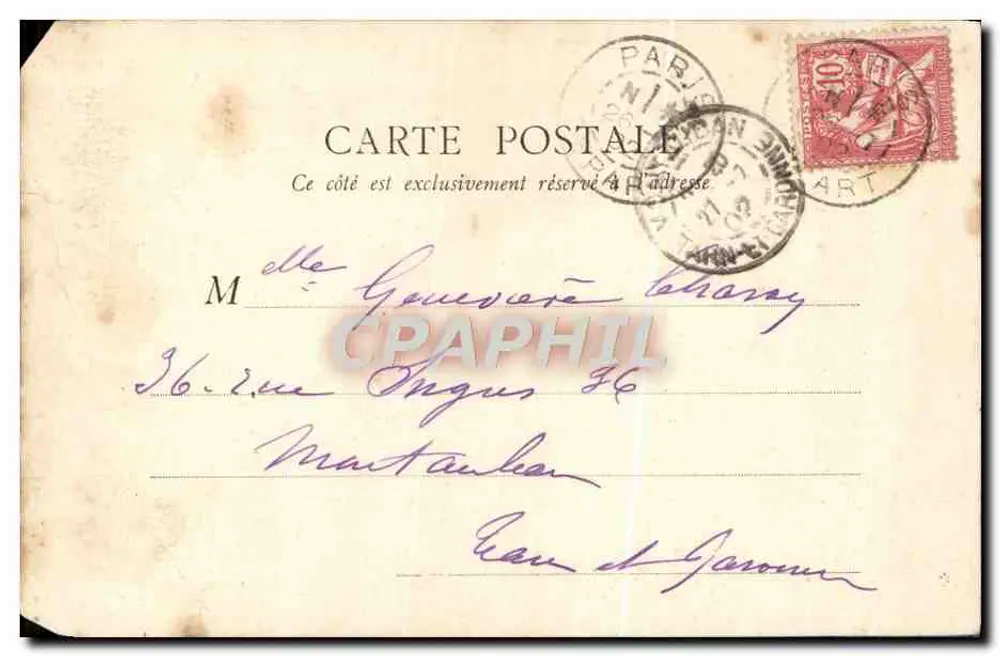 Paris — Grand Escalier de l'Opéra — B. F., PARIS, n° 133 - Rückseite