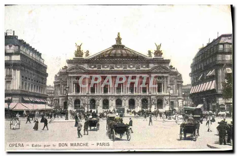 Ópera Garnier — Paris — Editado pelo Bon Marché - Frente