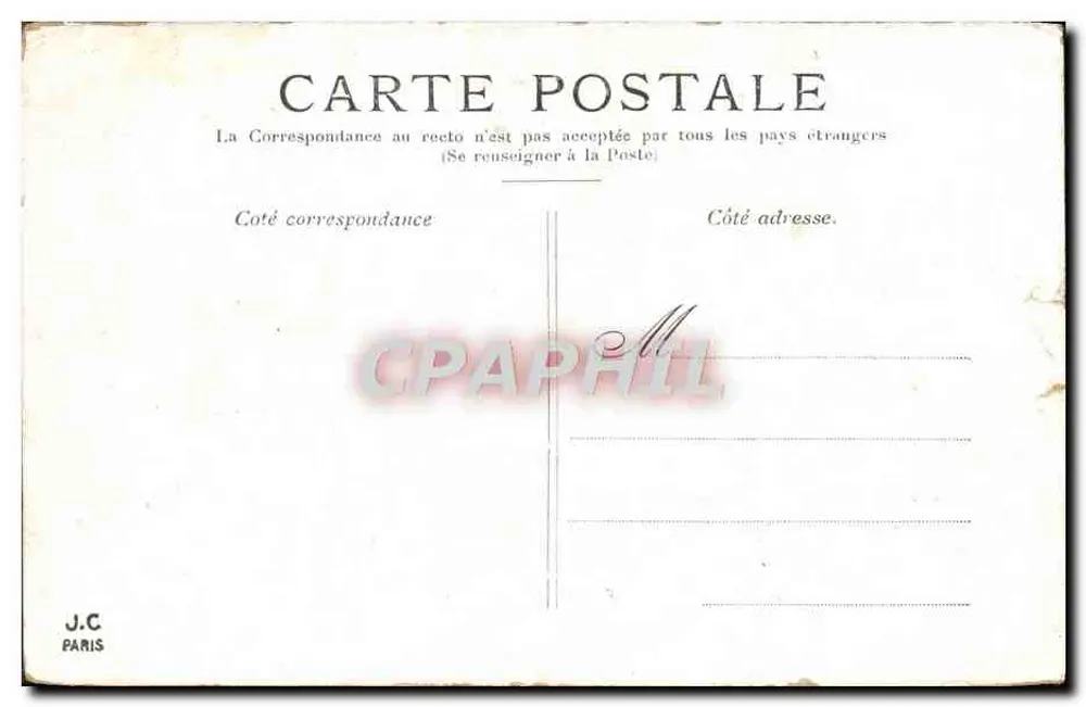 Paris — L'Opéra — éditeur J.C. PARIS - Verso