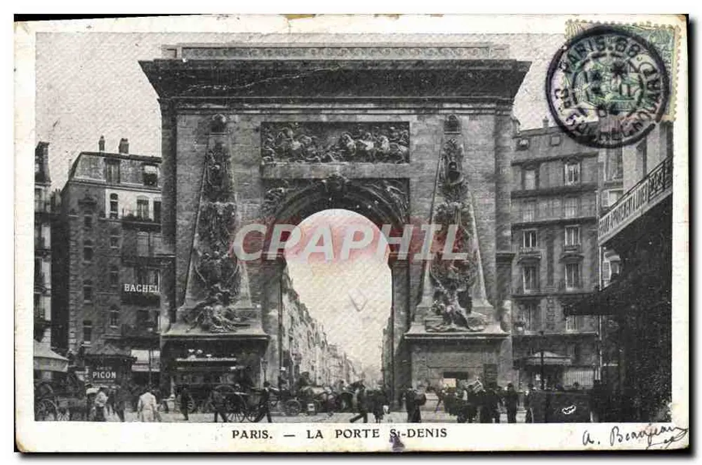 Paris — A Porta Saint-Denis — A. Beaujean - Frente