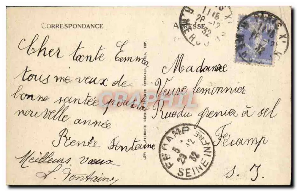PARIS — Ansicht der Sieben Brücken von Saint-Gervats — LL - Rückseite