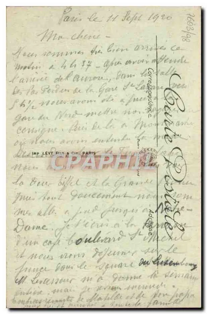 Paris — O Ponte Alexandre III — XX. — n° 303 - Verso