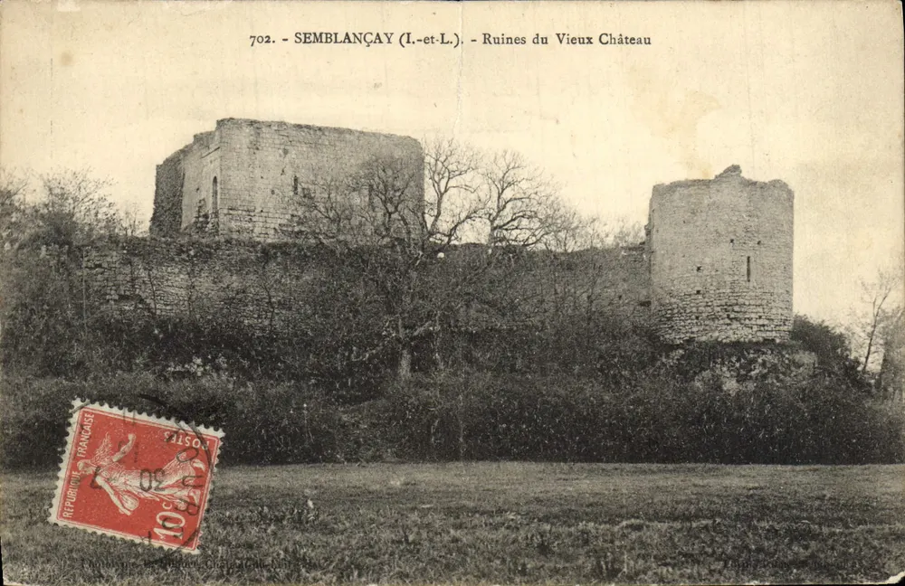 Semblançay (I.-et-L.) — Ruines du Vieux Château — éditeur impr. Chanteur, n° 702 - Recto