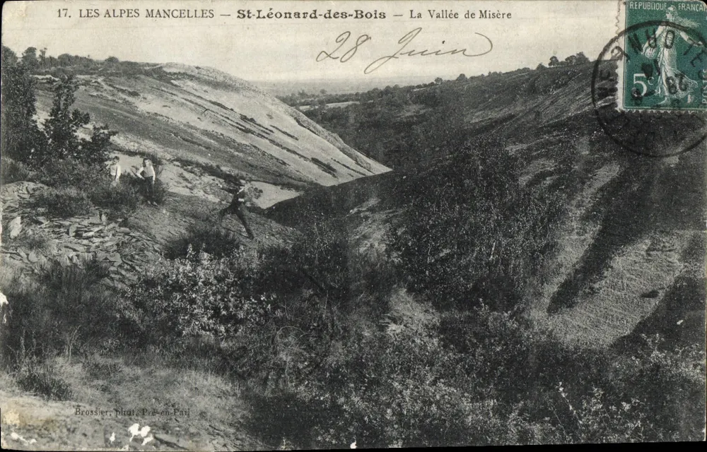Die Alpen Mancelles — St-Léonard-des-Bois — Die Vallée de Misère — Brossier, phot. Piz-en-Paul - Vorderseite