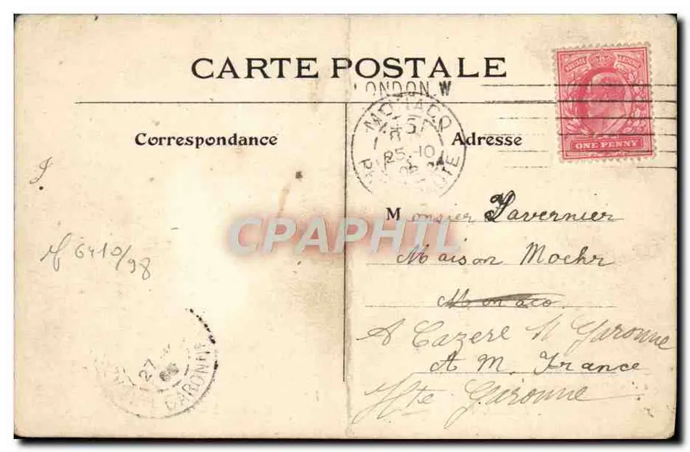 Die Seine durch Paris — Die Schleuse der Monnaie zur Cité — Verlag L. P. Augouard, Paris - Rückseite