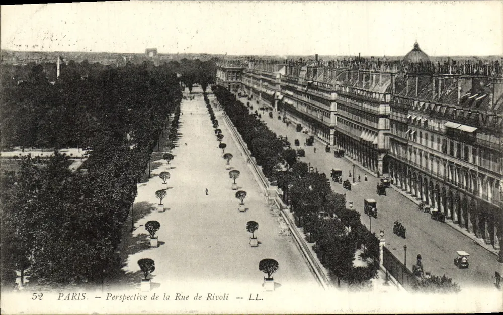 Paris — Perspectiva da Rue de Rivoli — LL. n°52 - Frente