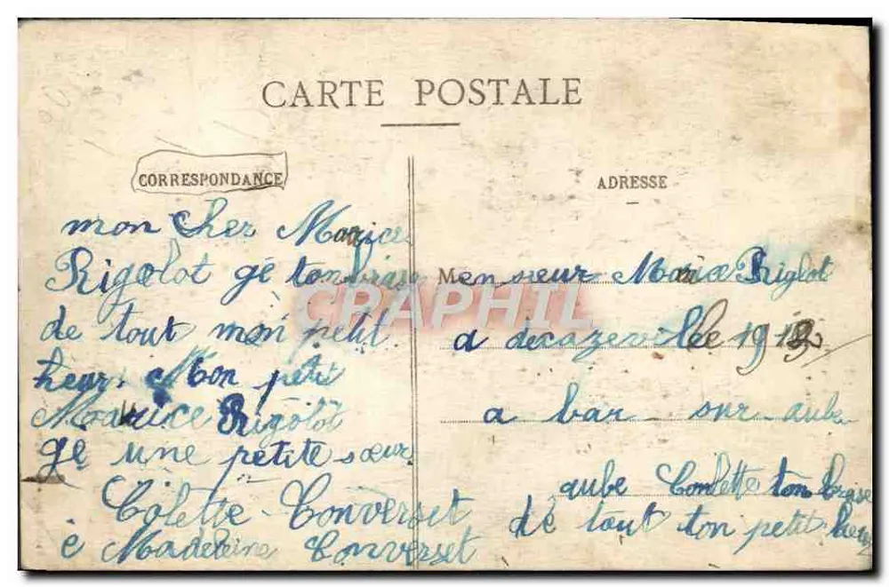 Lunéville — Kirche Saint-Jacques und ihre verzierte Uhr — Verleger: Studio de Paris - Rückseite