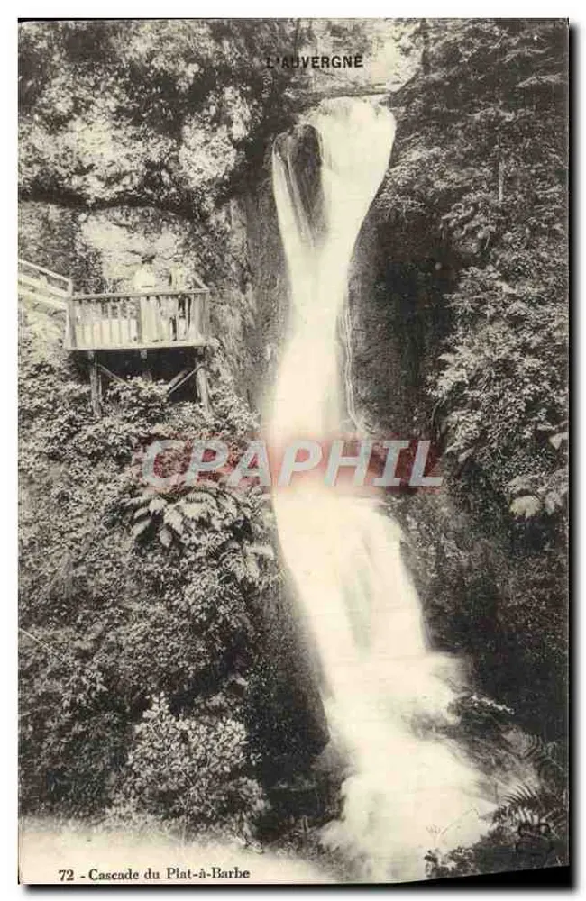 Cascata do Plat-à-Barbe — L'Abvergne — editor não identificado, n° de série 72 - Frente