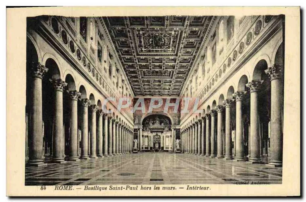 Rom — Basilika Saint-Paul außerhalb der Mauern — Innenraum — Offred Anderson - Vorderseite