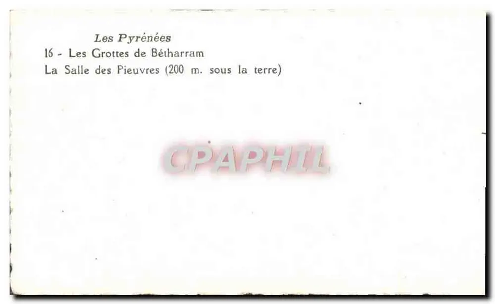 Die Höhlen von Bétharram — Der Saal der Oktopoden (200 m unter der Erde) — n°16 - Rückseite