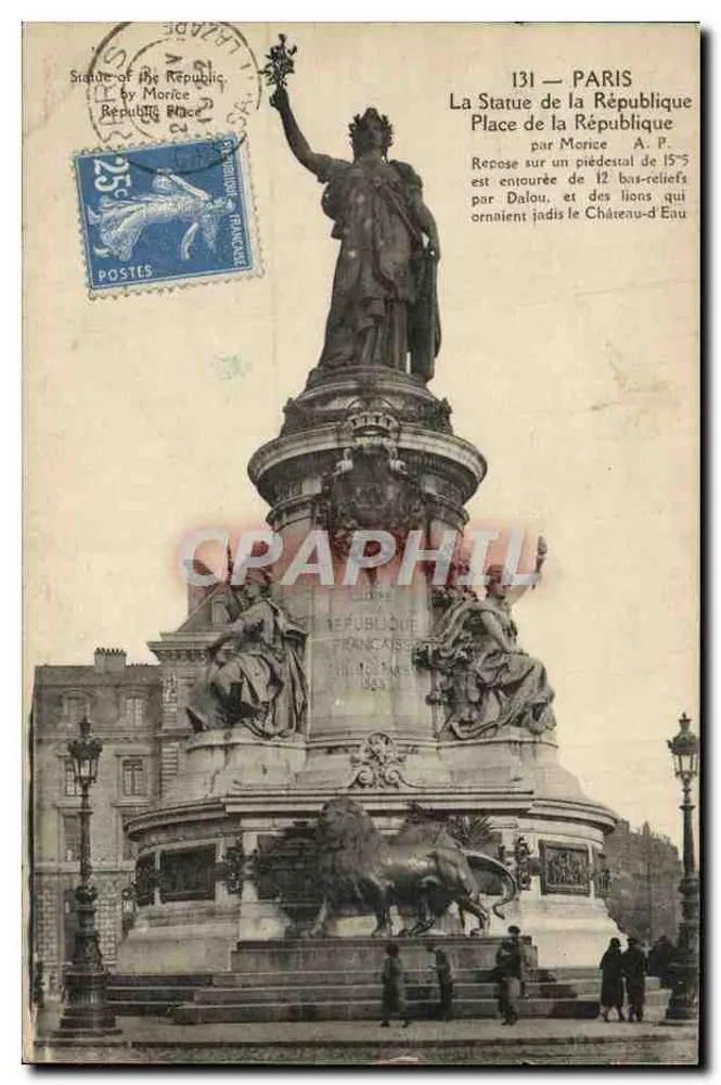 Paris — Statue der Republik — von Morice A.P. n°131 - Vorderseite
