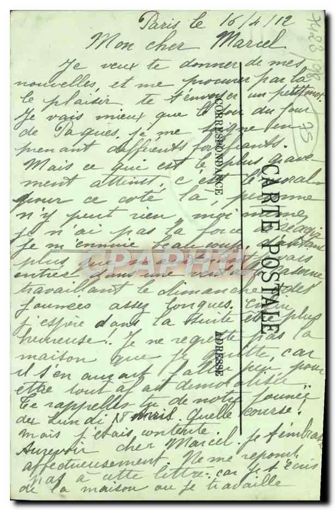 Paris — Kasernen des Château d'Eau und die Statue der Republik — LL. n° 833 - Rückseite