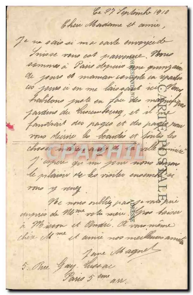 Paris — Le Square des Batignolles — 235 - Verso