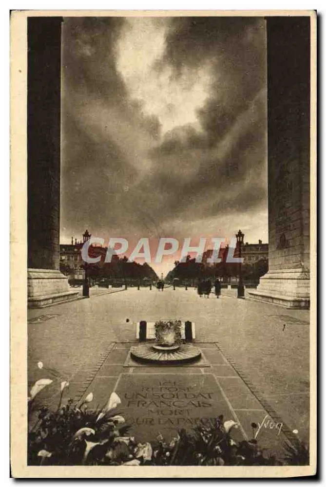 Grab des Unbekannten Soldaten — Arc de Triomphe — Éditions d'Art Yvonne - Vorderseite