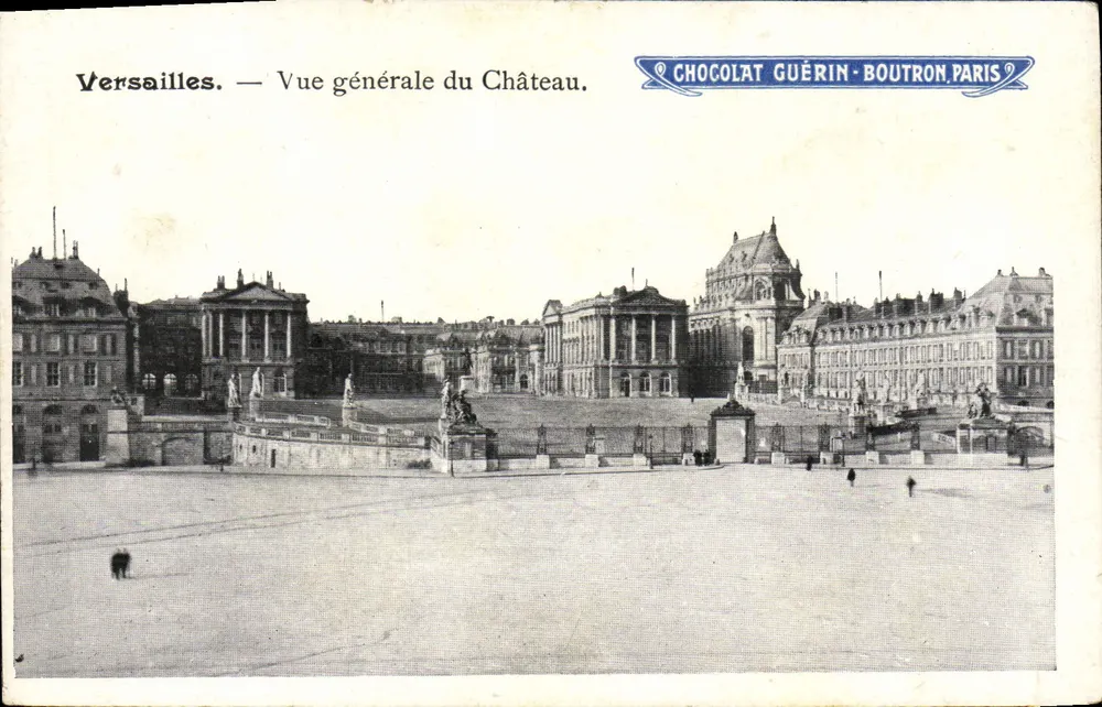 Versailles — Allgemeiner Blick auf das Schloss — Chocolat Guérin-Boutron, Paris - Vorderseite